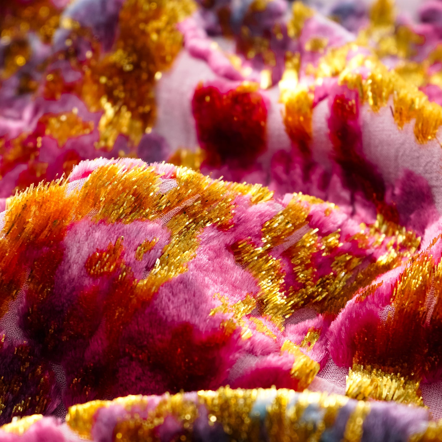 "Imperial Garden Teatime" Silk Velvet Chinese Style Pencil Skirt - Zui Rouge 