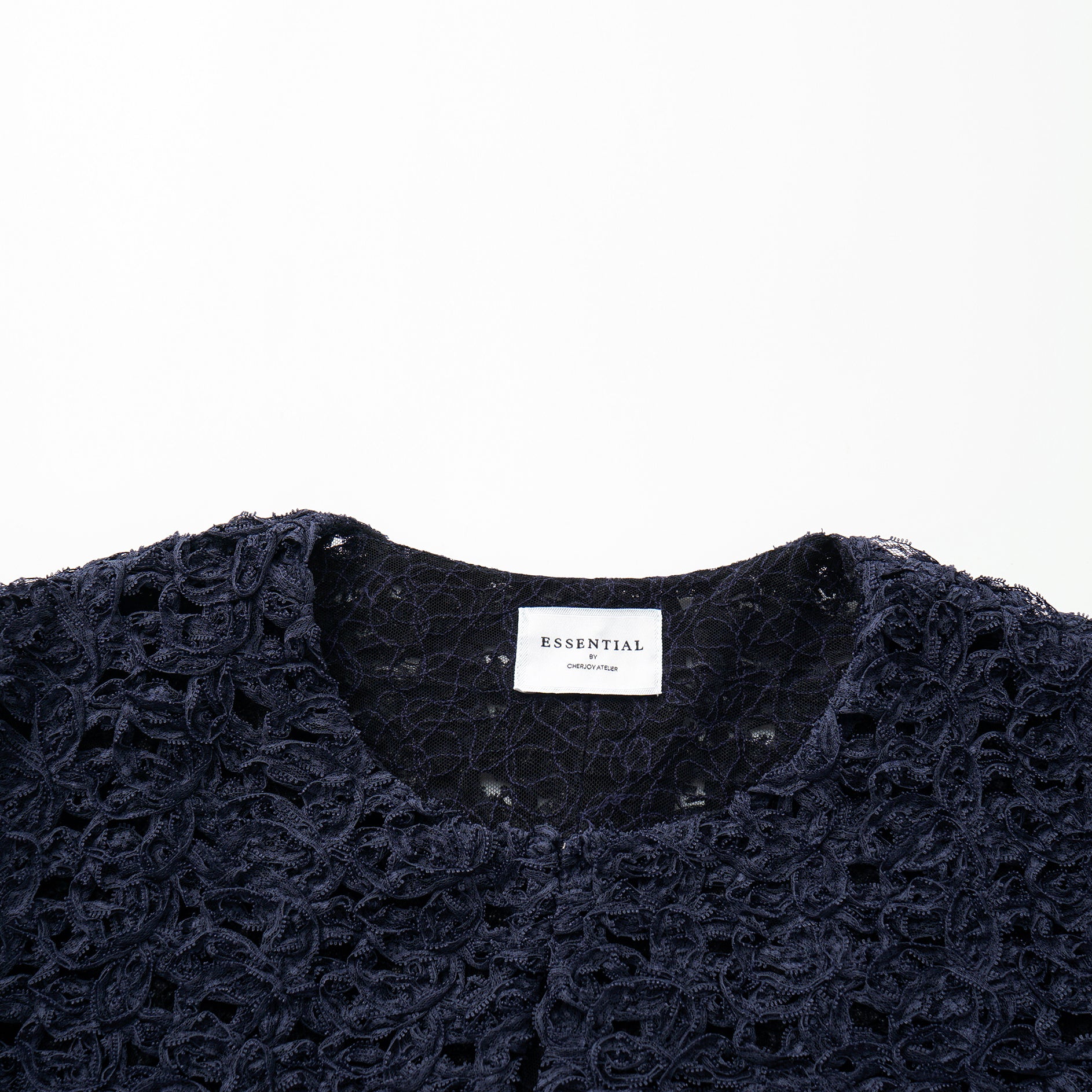 “Sloane Ave."繞畫織藝鏤花蕾絲外套—Indigo Ballad布爾藍調