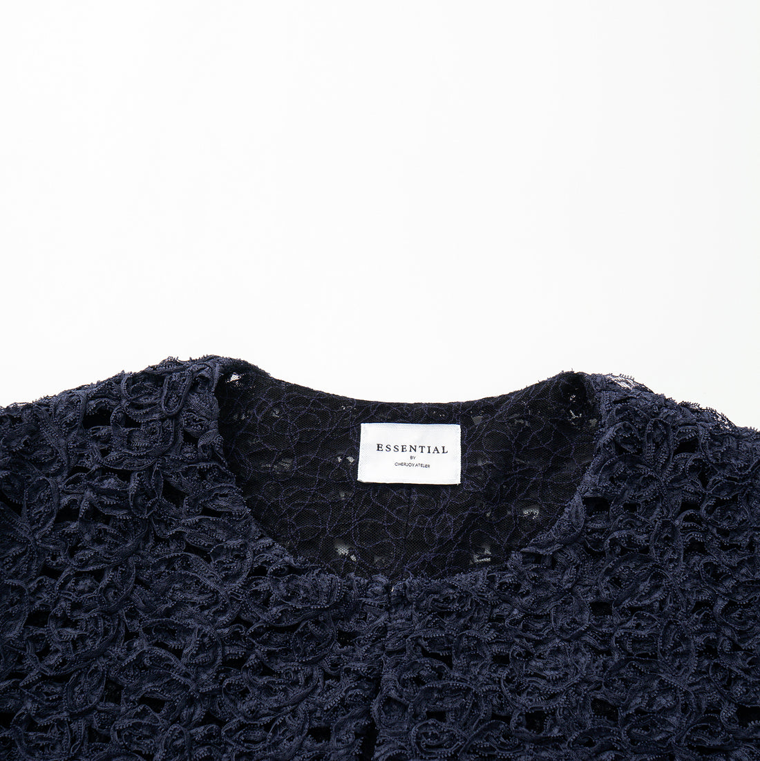 “Sloane Ave."繞畫織藝鏤花蕾絲外套—Indigo Ballad布爾藍調