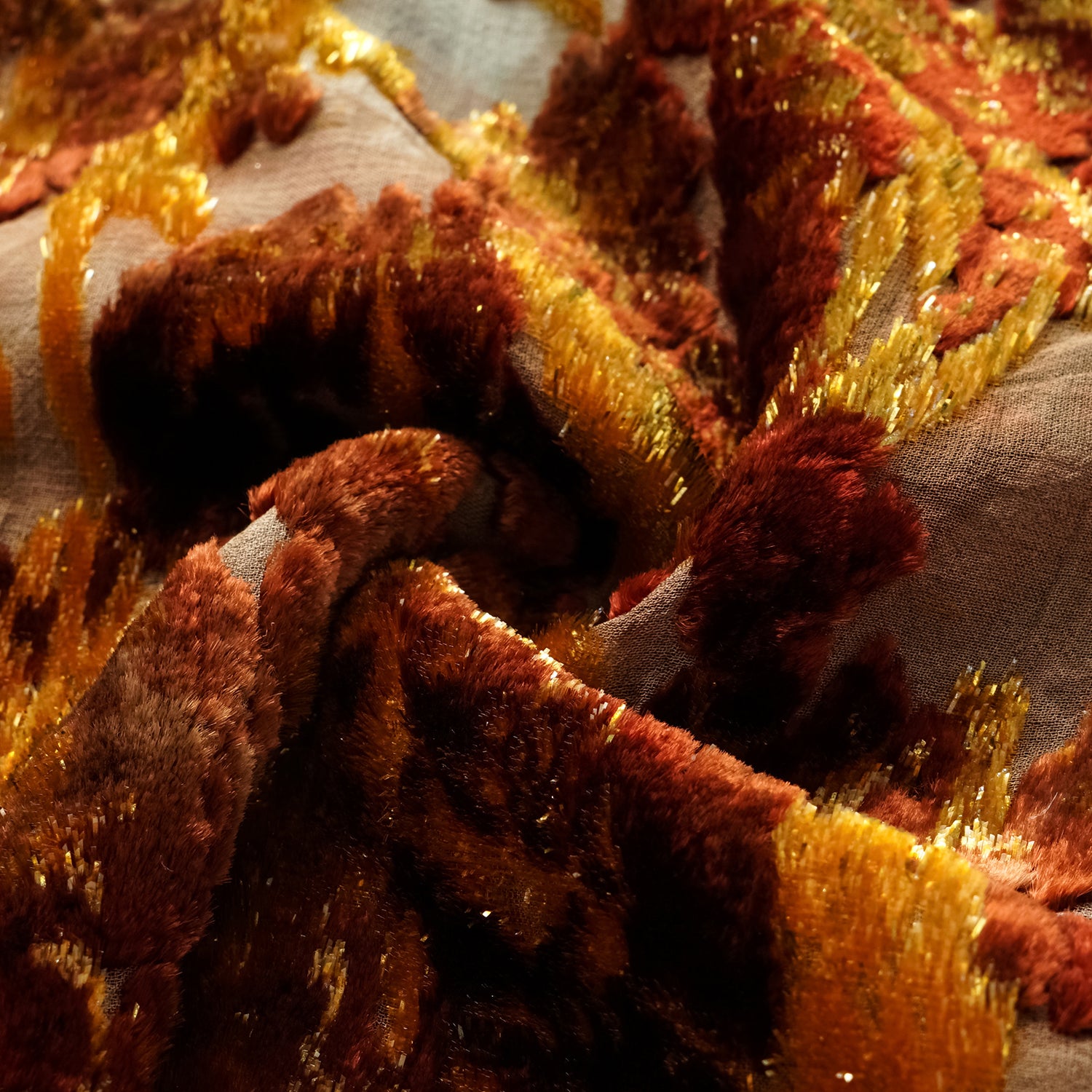 "Imperial Garden Teatime" Silk Velvet Chinese Style Shorts - Cuiyan 