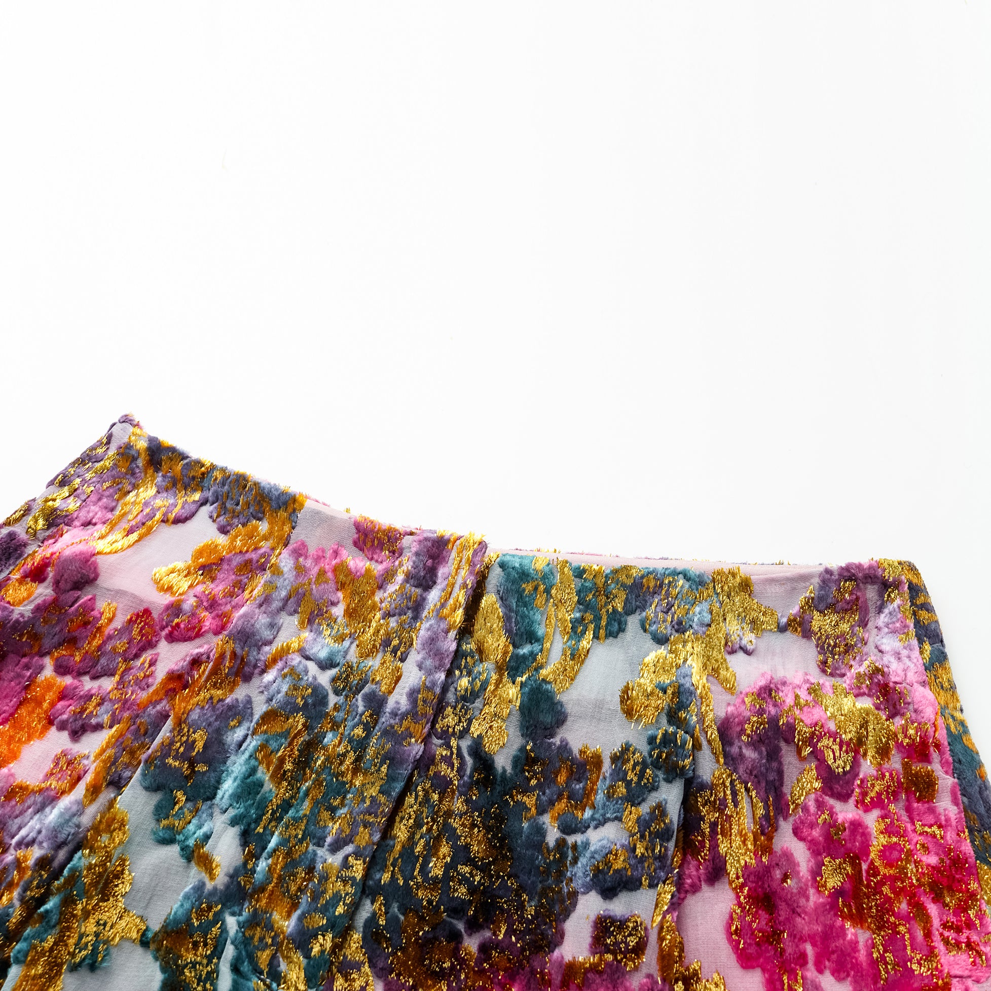 "Imperial Garden Teatime" Silk Velvet Chinese Style Shorts - Zui Rouge 