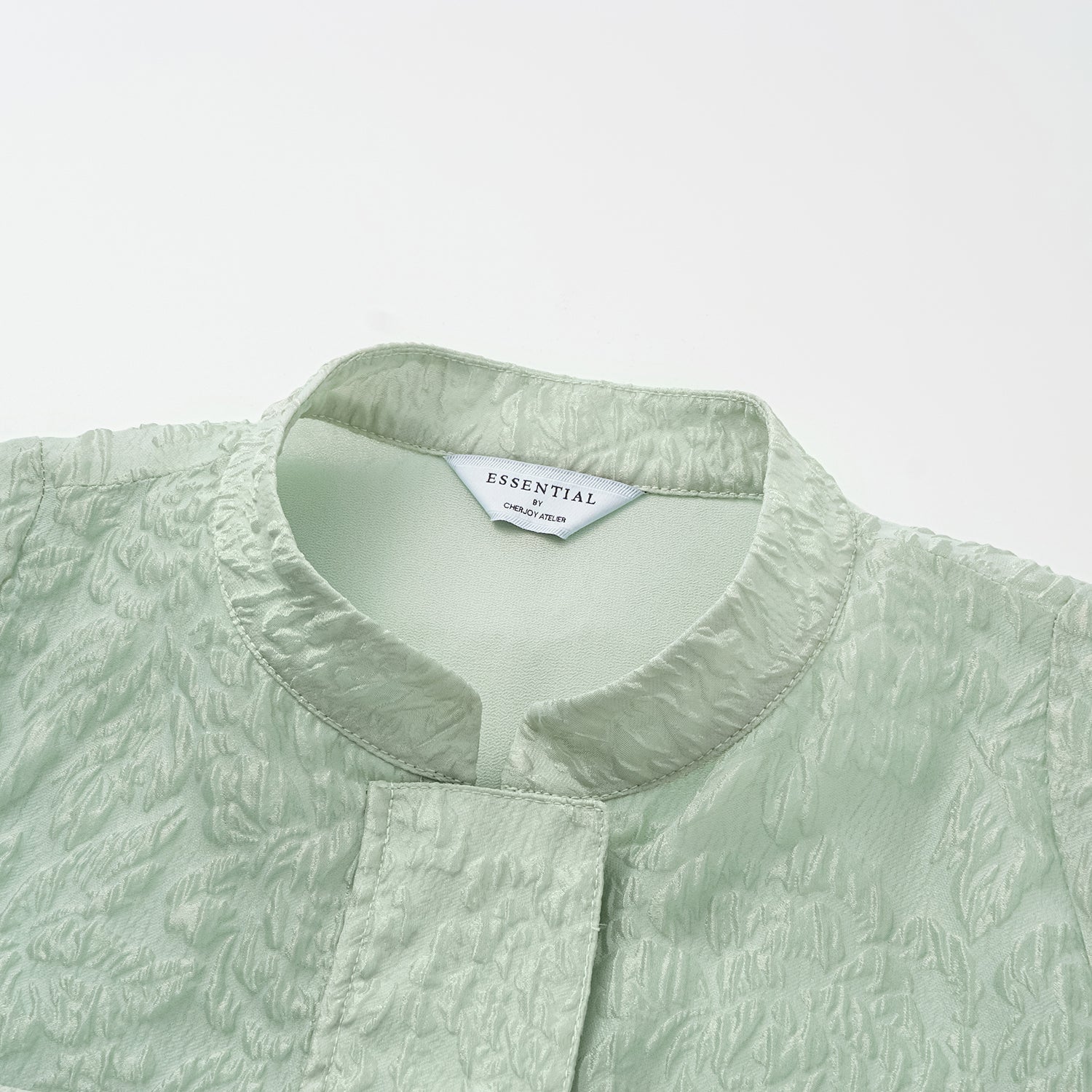 "Weekend at Monaco." 立體提花狩獵外套—Pepper Mint