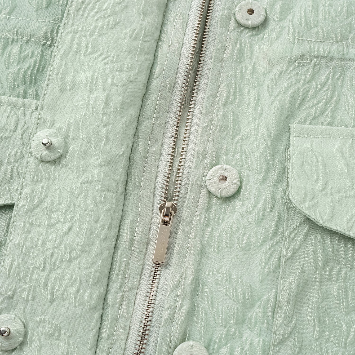 "Weekend at Monaco." 立體提花狩獵外套—Pepper Mint