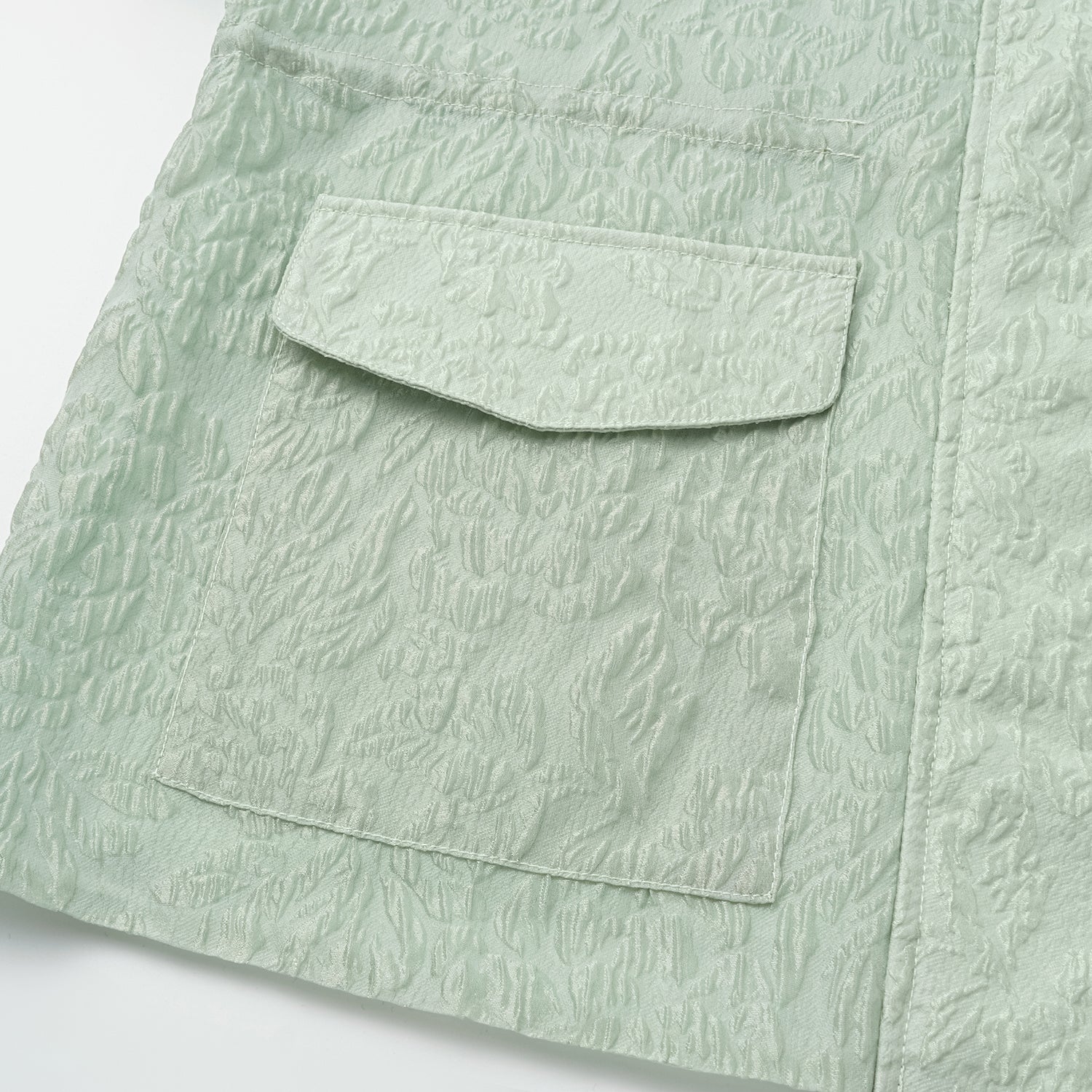 "Weekend at Monaco." 立體提花狩獵外套—Pepper Mint