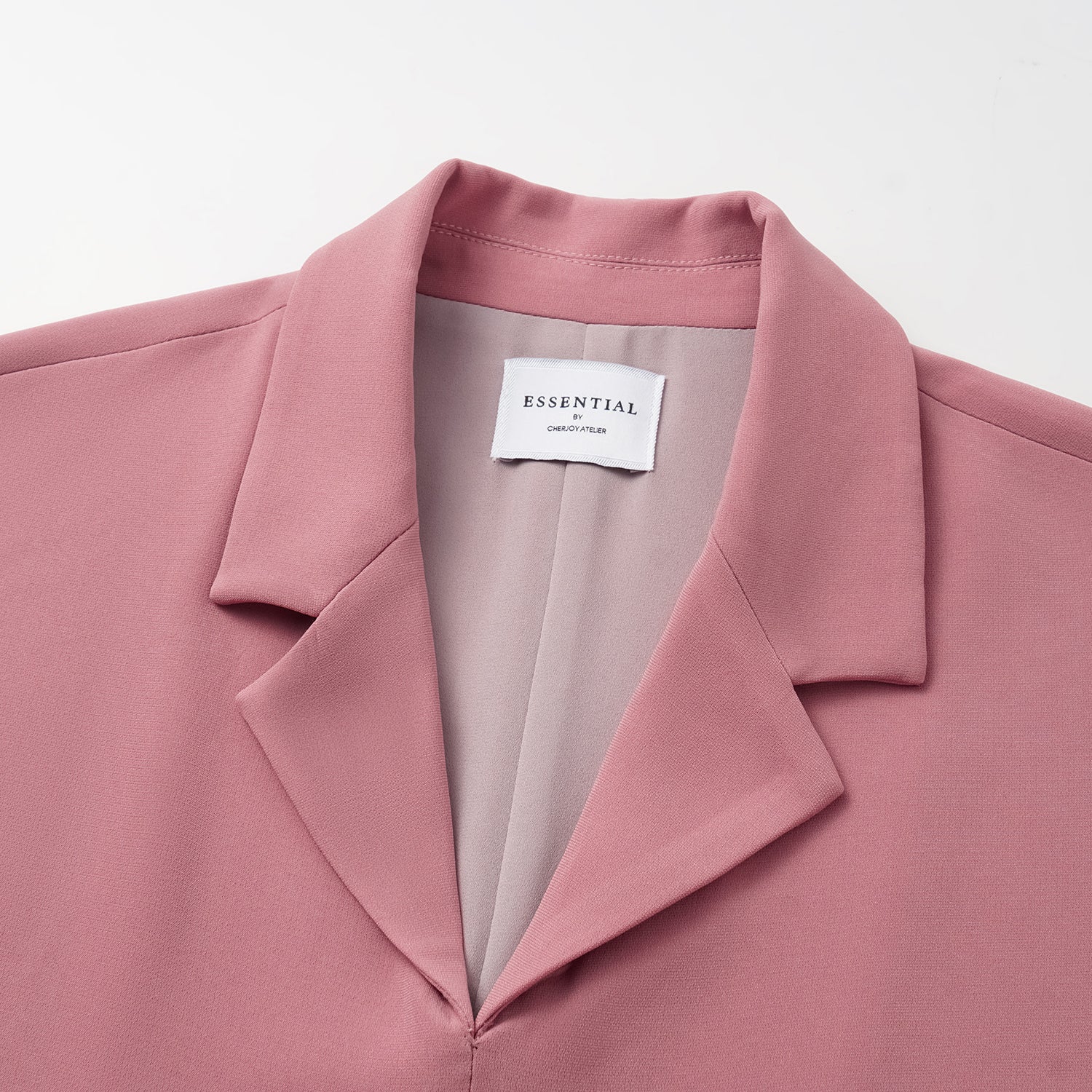 “Easy-go Chic” 肌理醋酸西裝罩衫/短褲套裝—Dusk