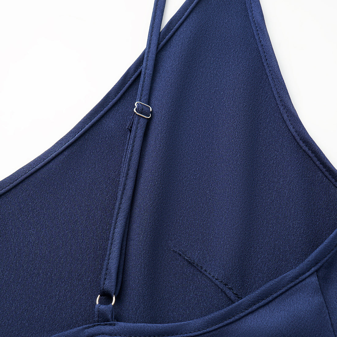 “Sloane Ave."繞畫織藝鏤花蕾絲細肩帶背心—Indigo Ballad布爾藍調