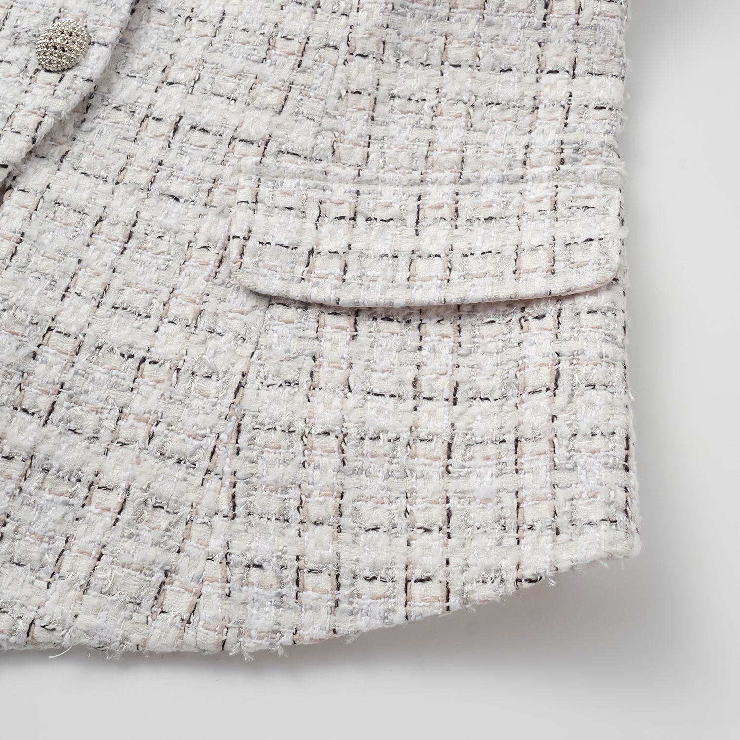 "Chelsea Citywalk."  立體剪裁花呢背心—Blanc