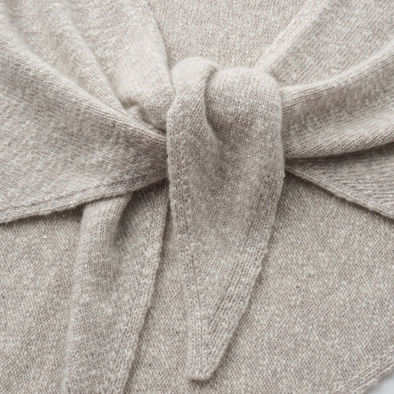 “Winter Diary” 100% Cashmere頂級Slub極細絨柔星點針織披巾—Veil Lilac霧紗紫杏