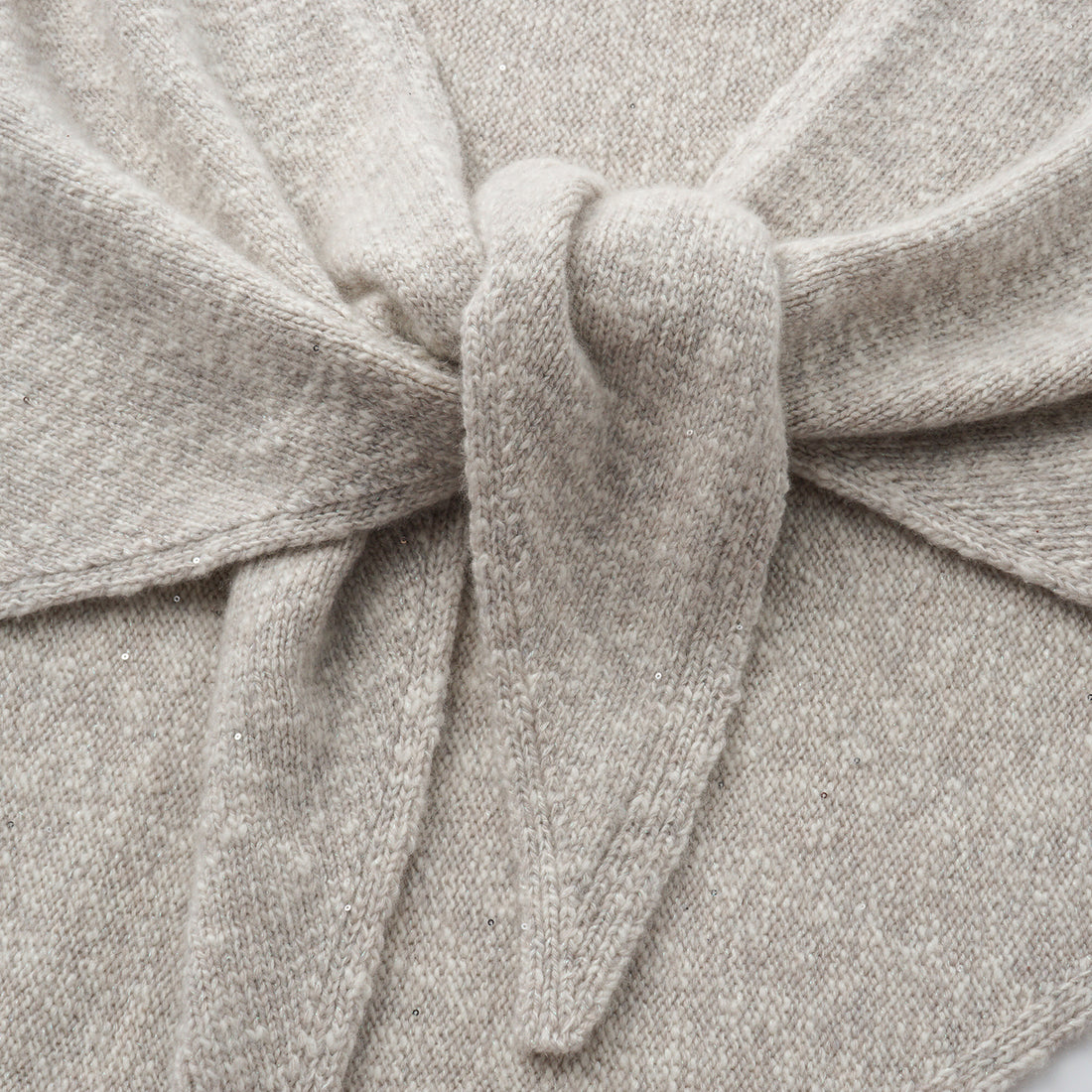 “Winter Diary” 100% Cashmere頂級Slub極細絨柔星點針織披巾—Veil Lilac霧紗紫杏