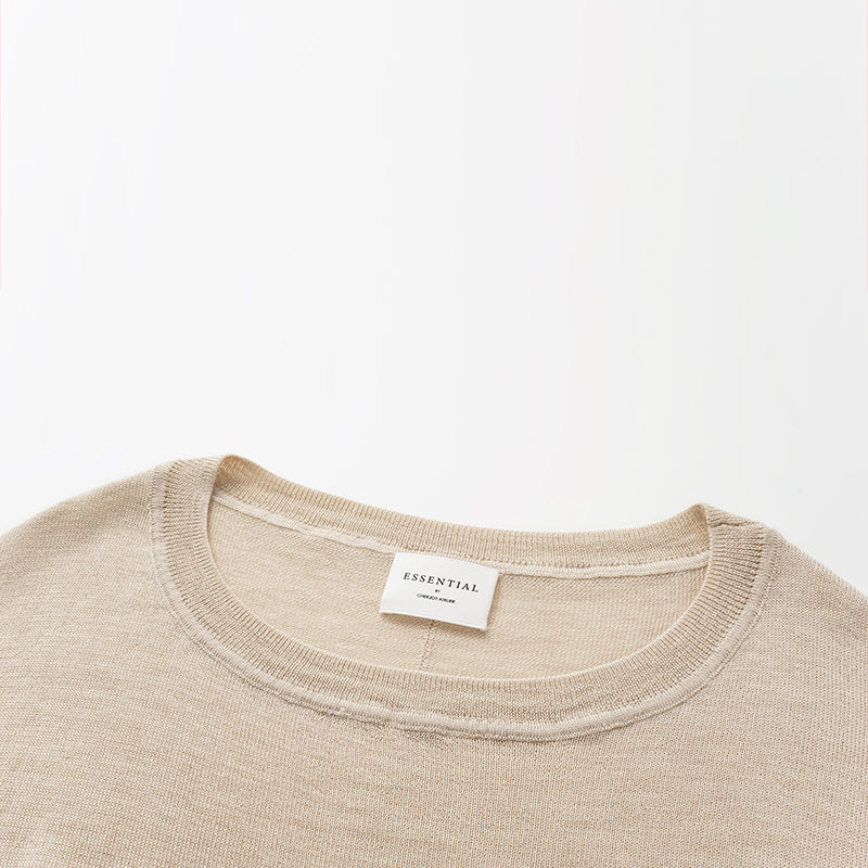 “Winter Diary” Silk Cashmere 針織蝙蝠袖針織上衣—米