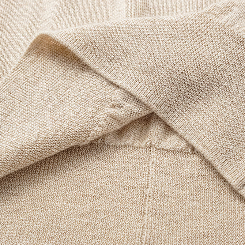 “Winter Diary” Silk Cashmere 針織蝙蝠袖針織上衣—米