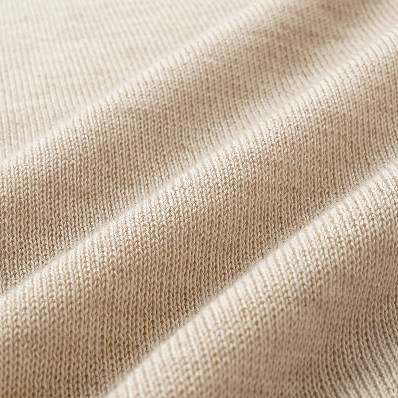 “Winter Diary” Silk Cashmere 針織蝙蝠袖針織上衣—米