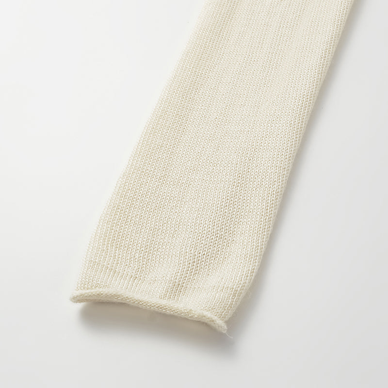 “Winter Diary” Silk Cashmere 基礎款上衣—白