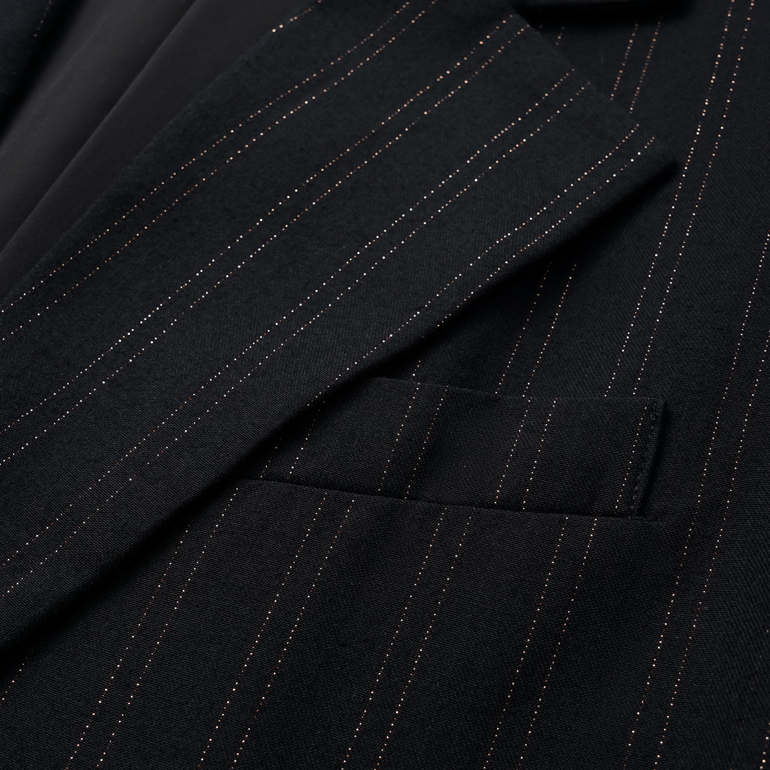 "Speak Sleek." 義大利織金工藝直條oversized西裝外套—Indigo