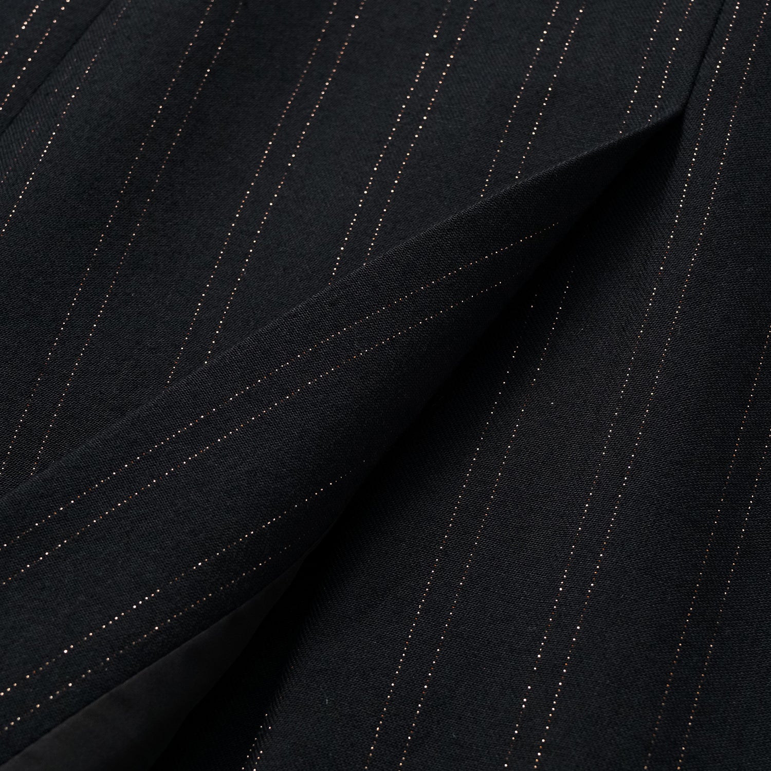 "Speak Sleek." 義大利織金工藝直條oversized西裝外套—Indigo