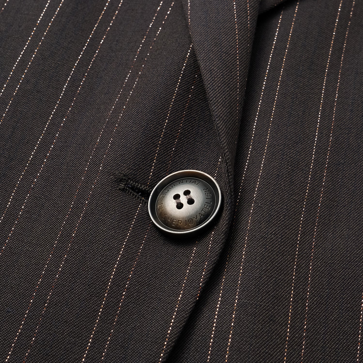 "Speak Sleek." 義大利織金工藝直條oversized西裝外套—InK