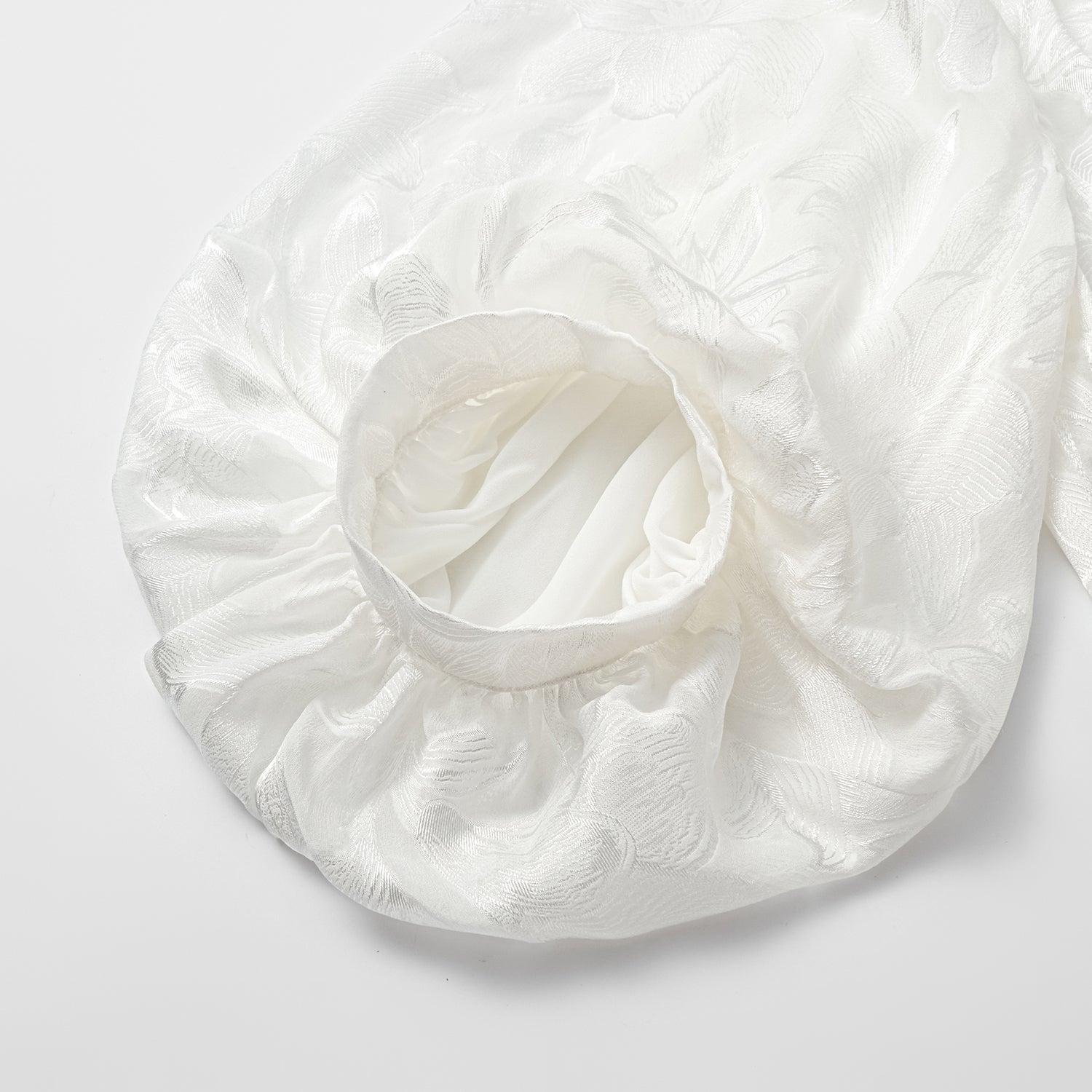 "Imperial Garden teatime" 義大利燒花工藝提花羊腿袖襯衫