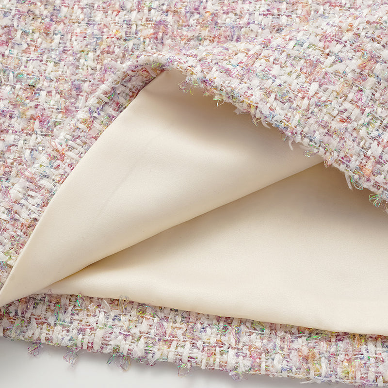 "Chelsea Tea Time" tweed faux two-piece dress—Sparkle. 