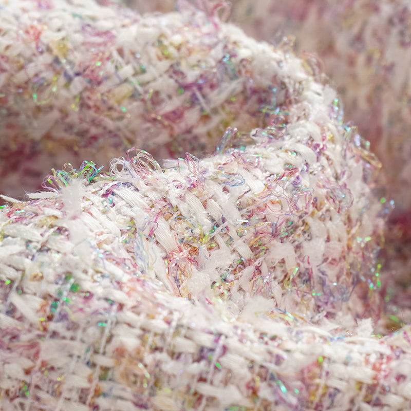 "Chelsea Tea Time" tweed faux two-piece dress—Sparkle. 