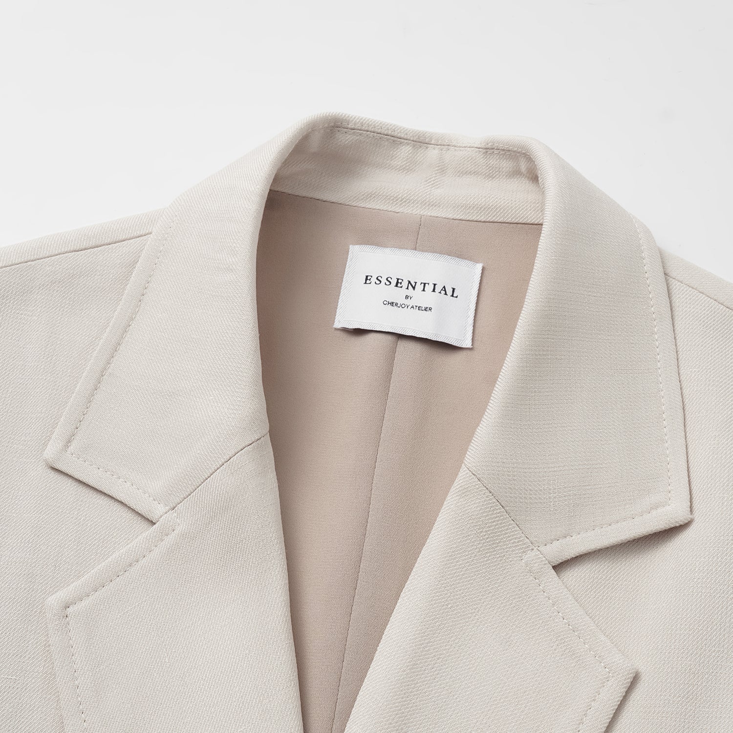 "Weekend at Monaco." 特殊絲竹肌理工藝醋酸背心—Beige