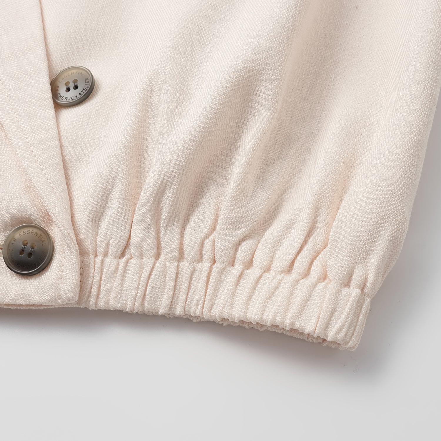 "Weekend at Monaco." 特殊絲竹肌理工藝醋酸背心—Ivory