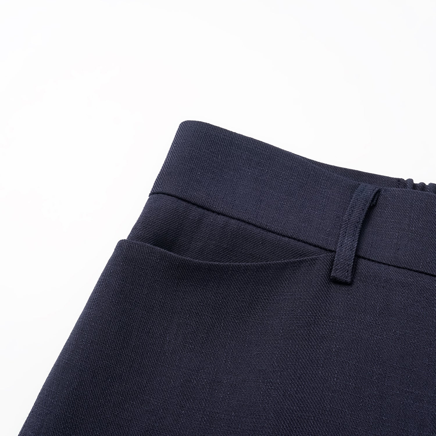 "Weekend at Monaco." 特殊絲竹肌理工藝醋酸休閒九分褲—Ink