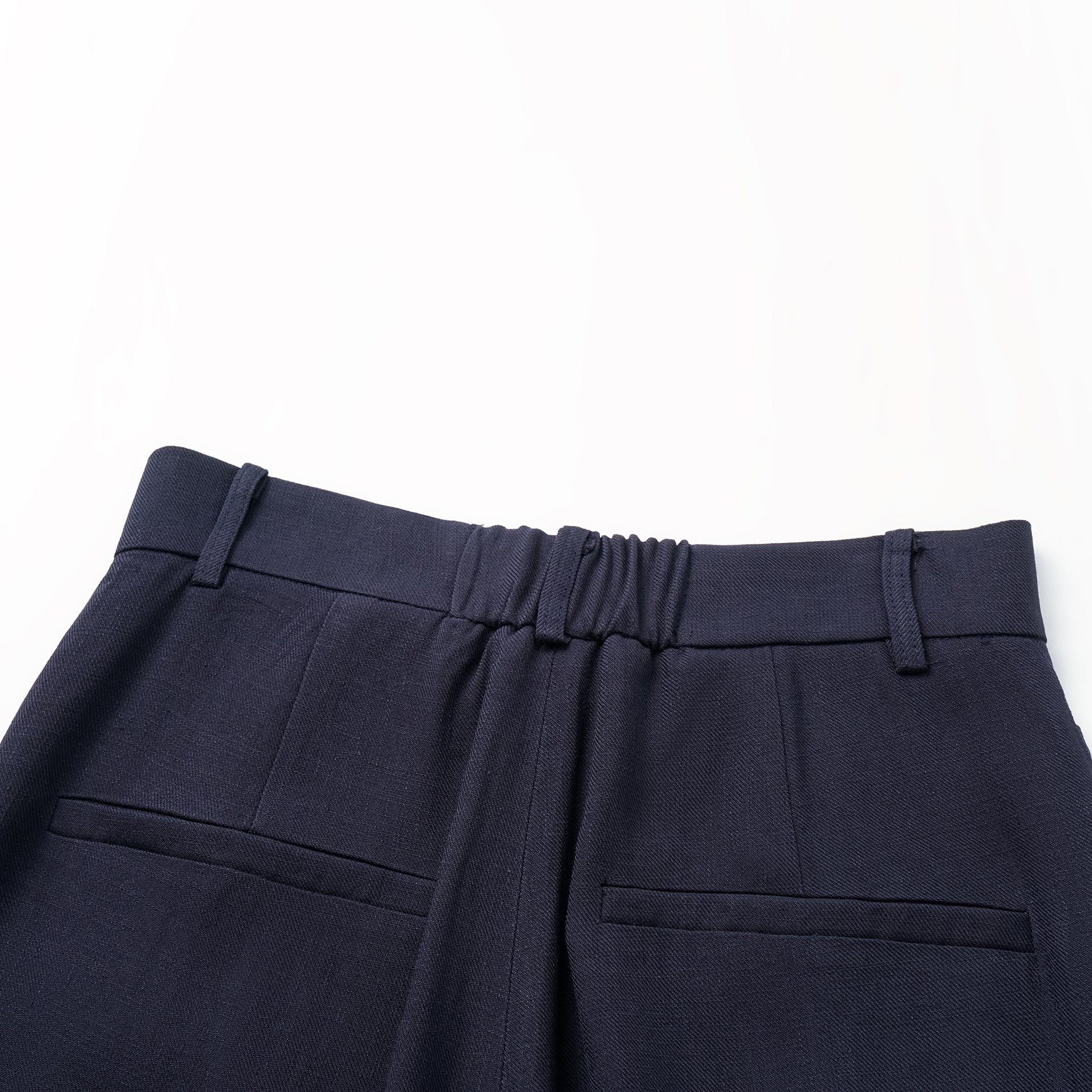 "Weekend at Monaco." 特殊絲竹肌理工藝醋酸休閒九分褲—Ink