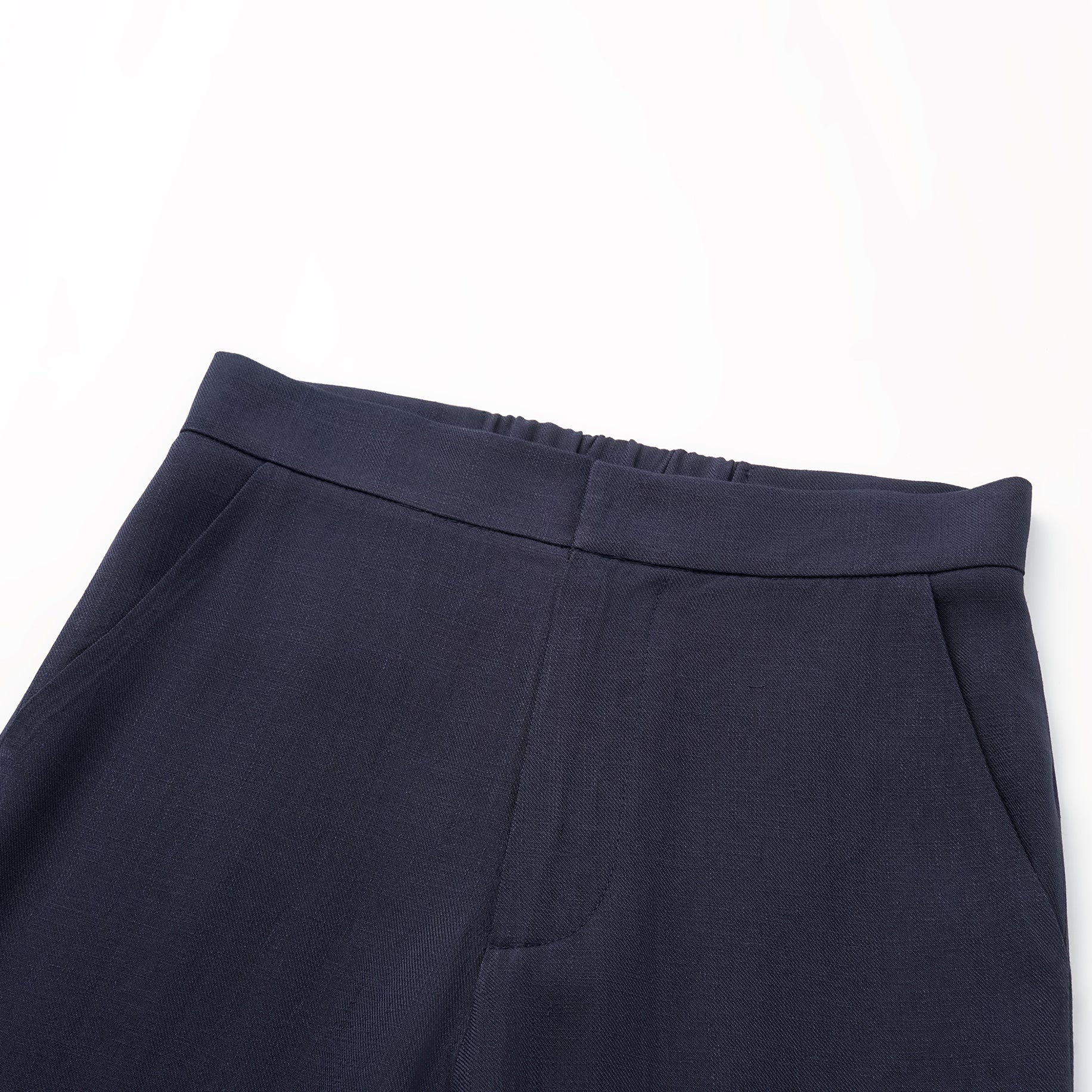 "Weekend at Monaco." 特殊絲竹肌理工藝醋酸休閒喇叭褲—Ink