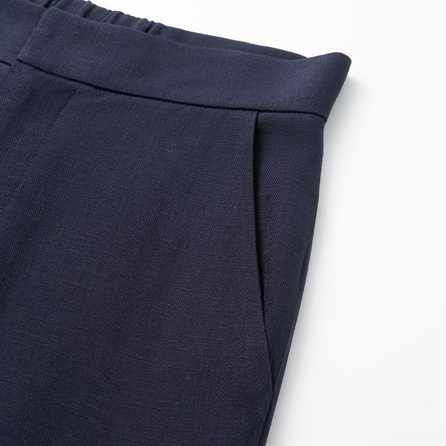 "Weekend at Monaco." 特殊絲竹肌理工藝醋酸休閒喇叭褲—Ink