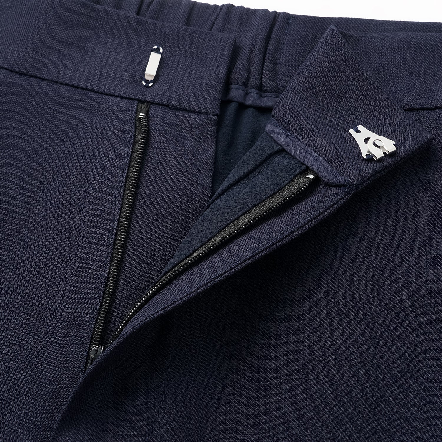 "Weekend at Monaco." 特殊絲竹肌理工藝醋酸休閒喇叭褲—Ink