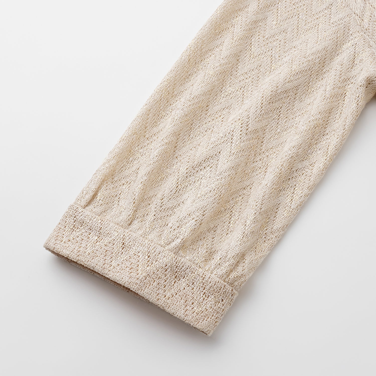 “Summer Diary” 義大利Chevron山形金縷織紋針織開衫—Isle Breeze沙嶼暖風