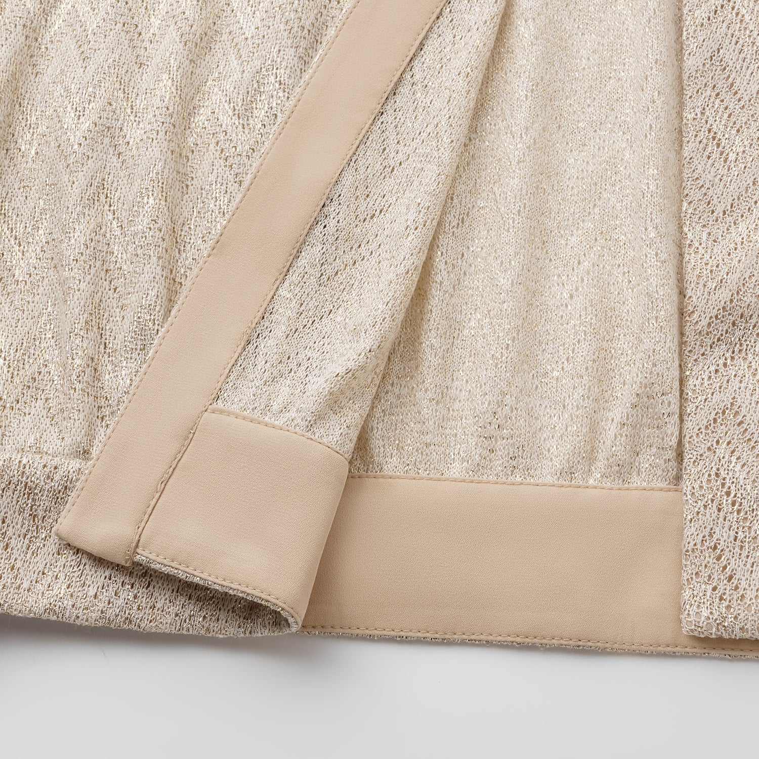 “Summer Diary” 義大利Chevron山形金縷織紋針織開衫—Isle Breeze沙嶼暖風