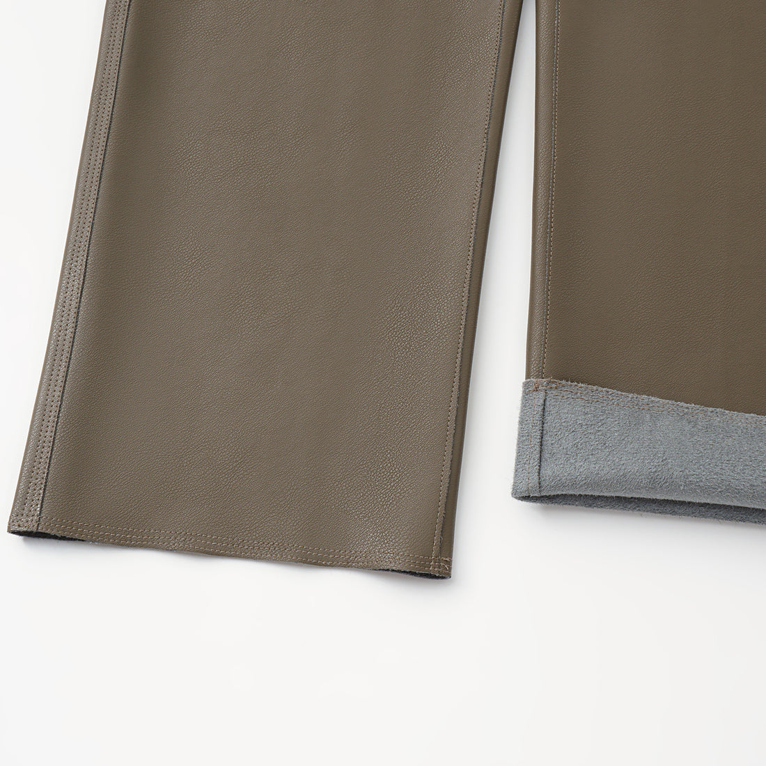 “Easy-go Chic” 純素皮精裁切皮工藝九分褲—Chocolate Lab巧克香氣