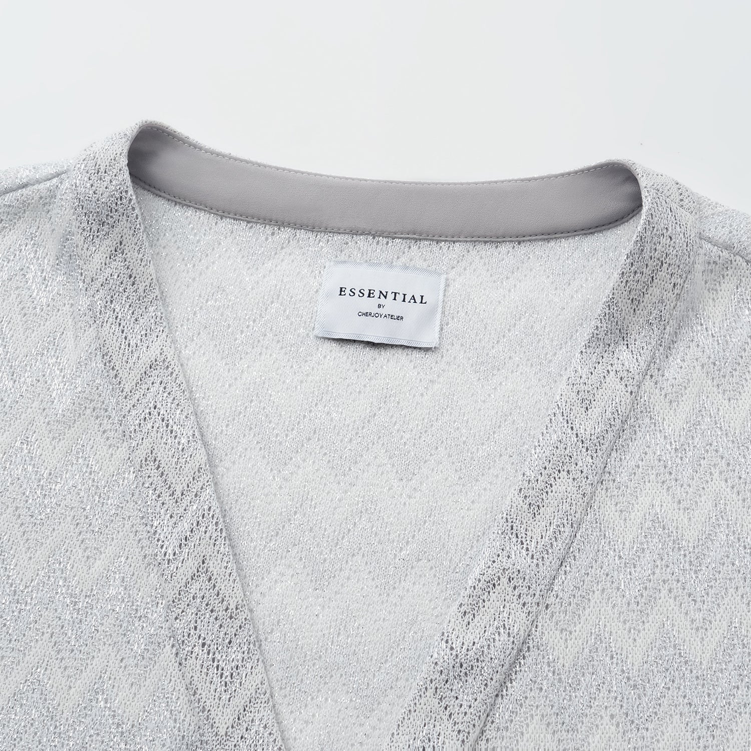 “Summer Diary” 義大利Chevron山形銀燦織紋針織開衫—Hazy Vale煙嵐悠境