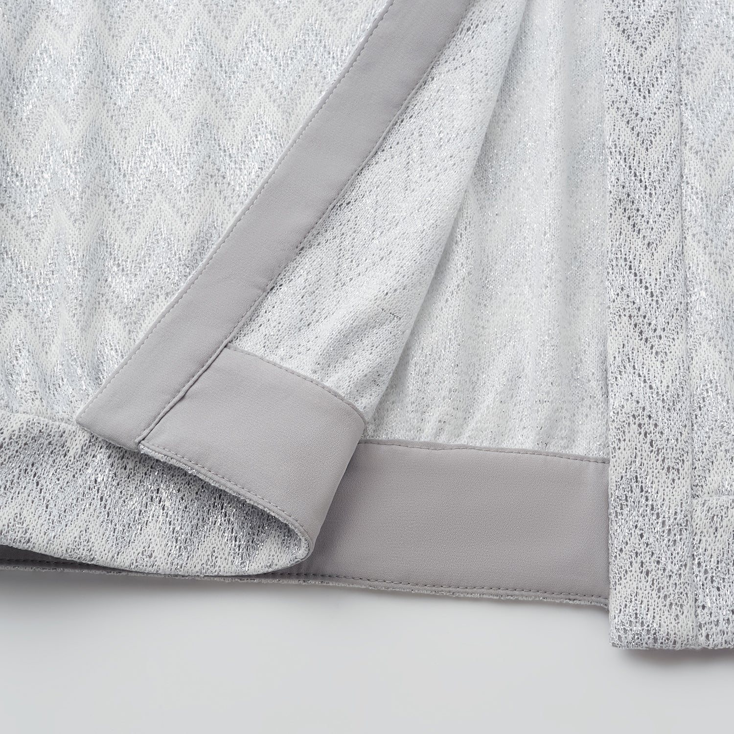 “Summer Diary” 義大利Chevron山形銀燦織紋針織開衫—Hazy Vale煙嵐悠境