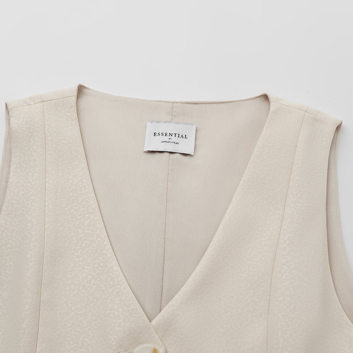 "Speak Sleek" 奢華特殊岩紋肌理西裝馬甲背心—Dune Mist隱沙