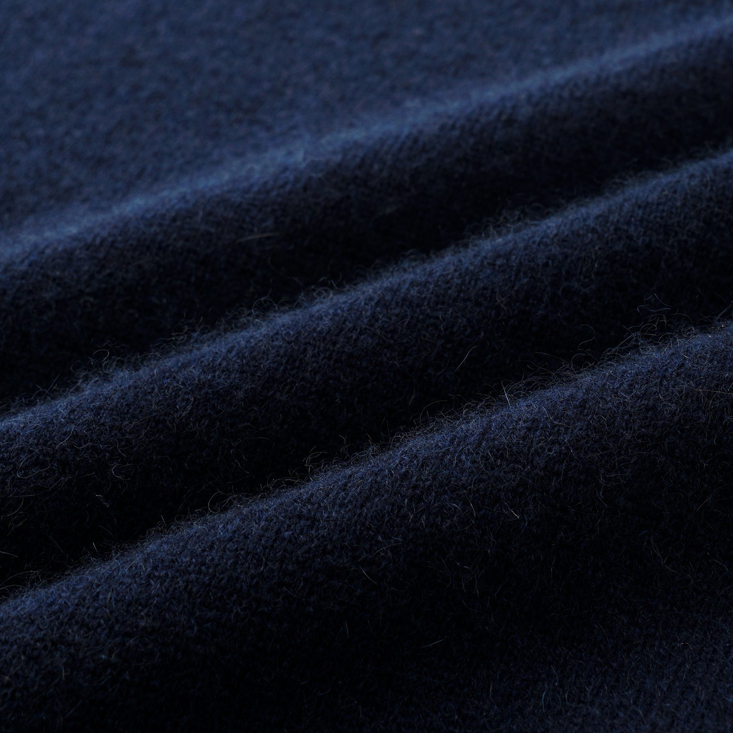 “Winter Diary” 100% Cashmere假兩件式羅紋拼接針織上衣—Velvet Navy靜夜沉藍