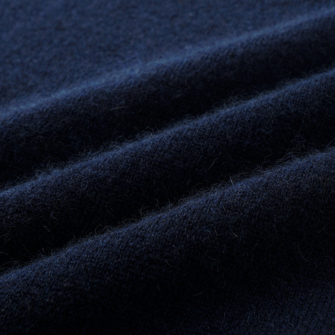 “Winter Diary” 100% Cashmere假兩件式羅紋拼接針織上衣—Velvet Navy靜夜沉藍