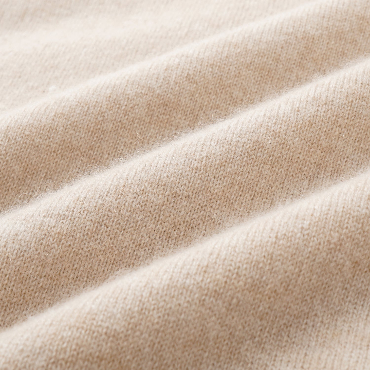 “Winter Diary” 100% Cashmere假兩件式羅紋拼接針織上衣—Soft Sand柔沙暖杏