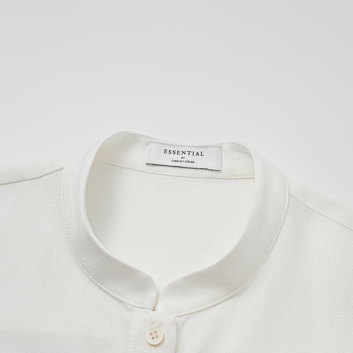 “知性時刻” 特殊絲竹肌理工藝醋酸襯衫—晨羽