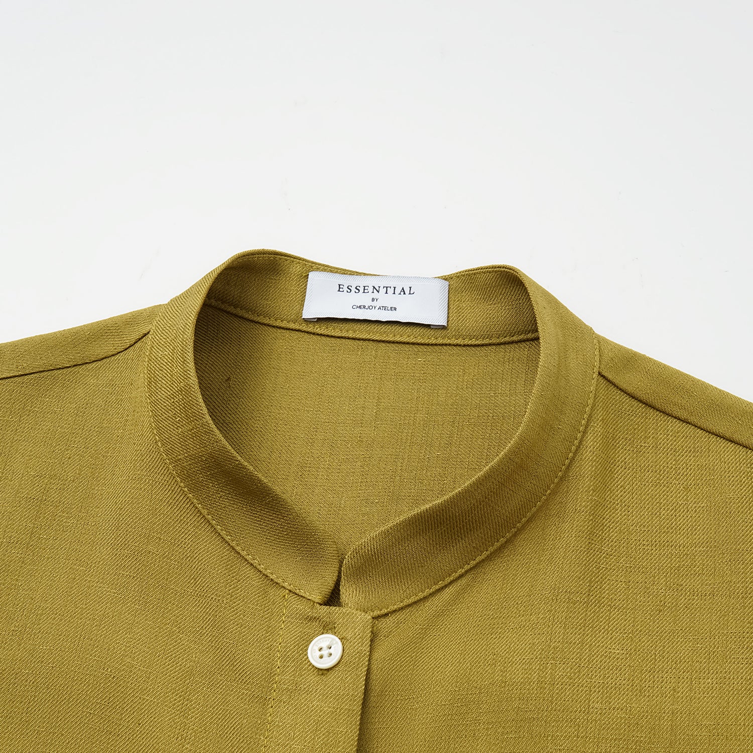 “知性時刻” 特殊絲竹肌理工藝醋酸襯衫—暮薑