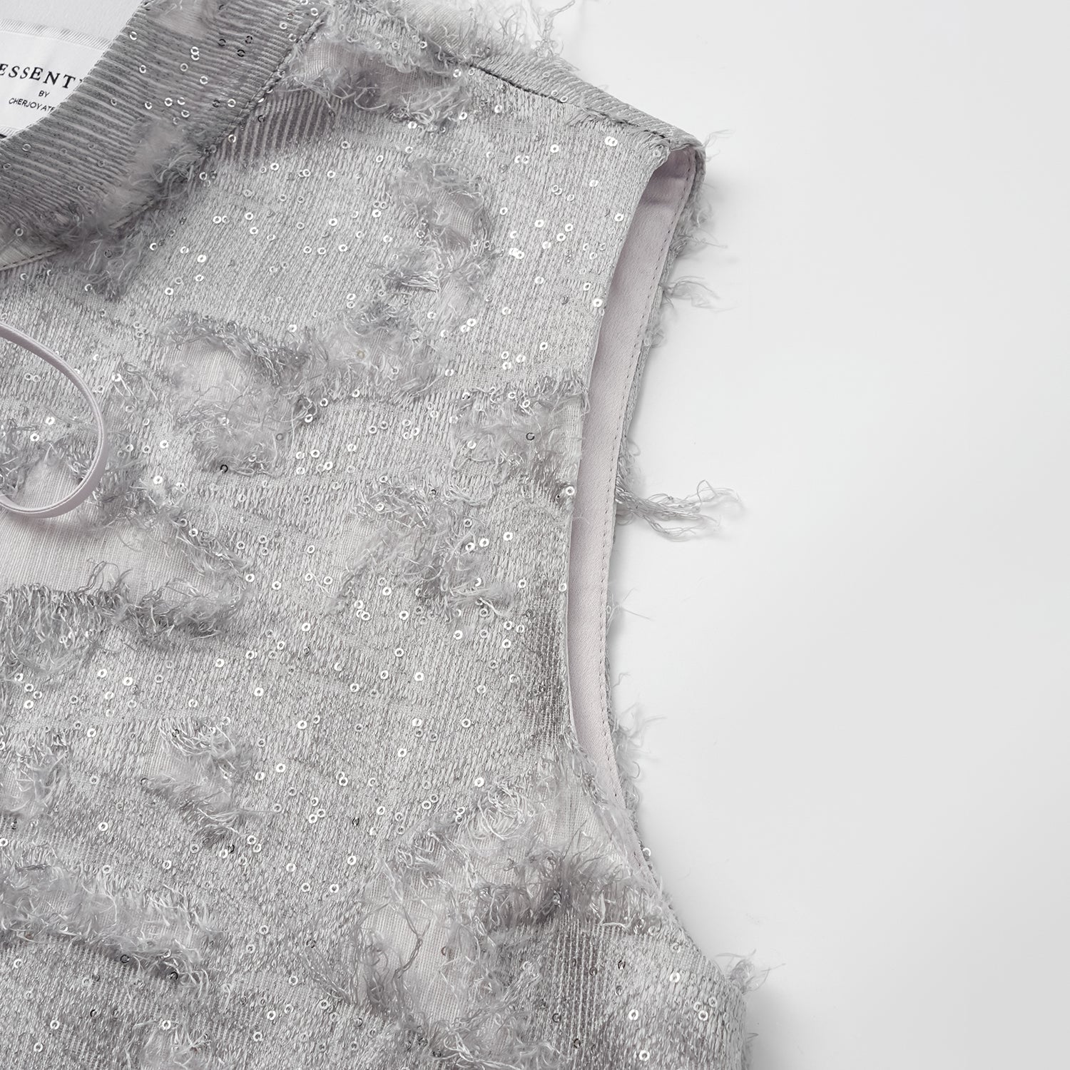 "Imperial Garden Teatime."義大利羽繡流蘇工藝輕國風背心—曦羽