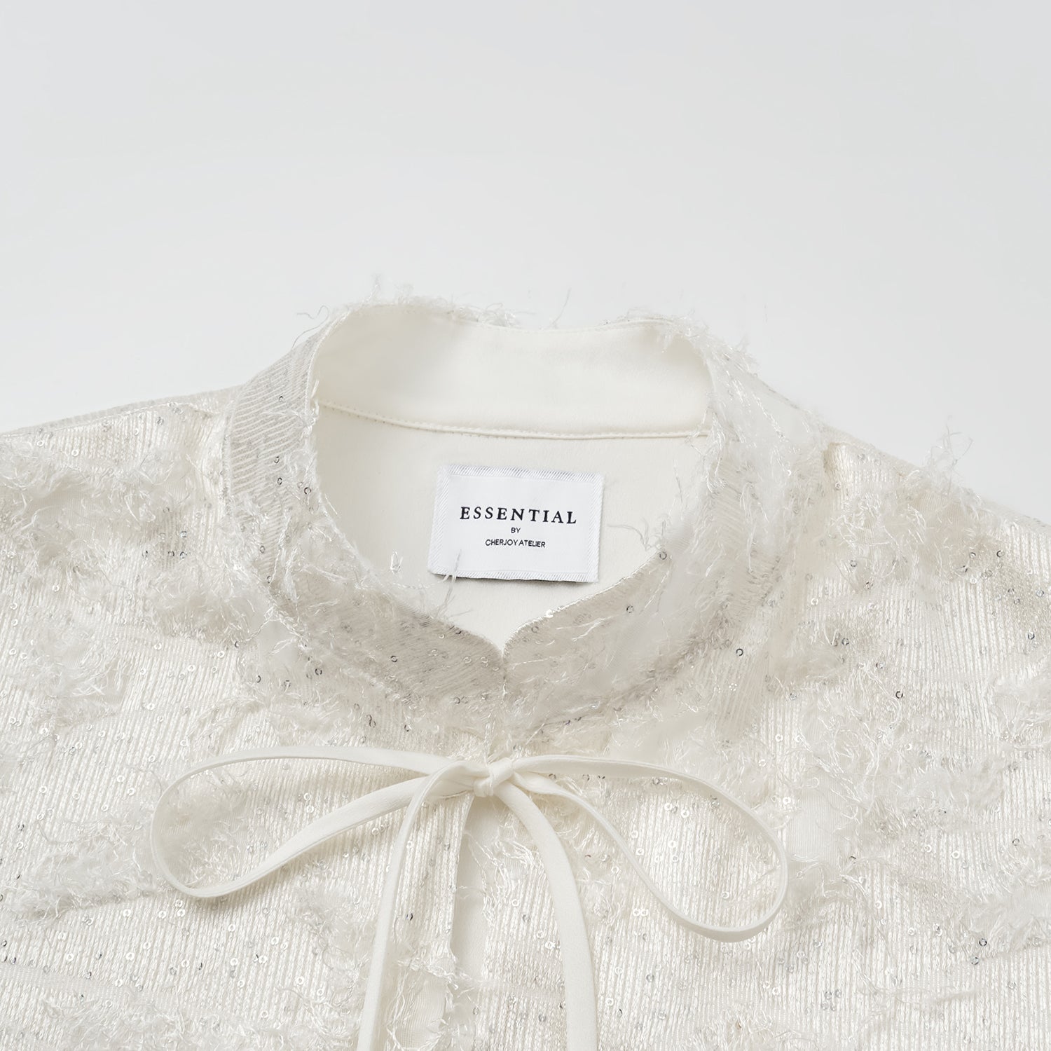 "Imperial Garden Teatime."義大利羽繡流蘇工藝輕國風背心—雲羽