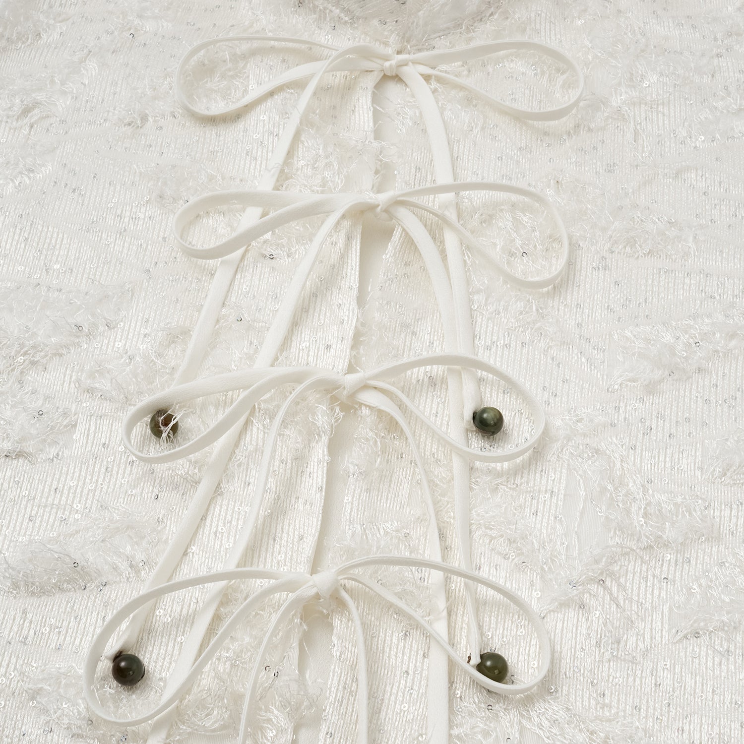 "Imperial Garden Teatime."義大利羽繡流蘇工藝輕國風背心—雲羽