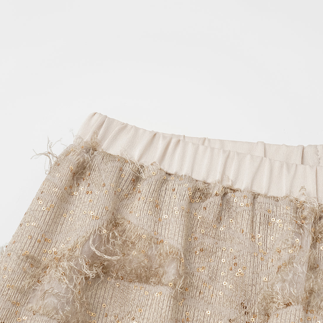 "Imperial Garden Teatime"義大利羽繡流蘇工藝輕國風闊腿長褲—暮羽