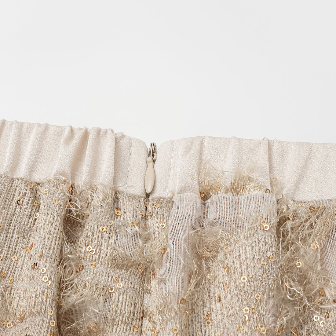 "Imperial Garden Teatime"義大利羽繡流蘇工藝輕國風闊腿長褲—暮羽