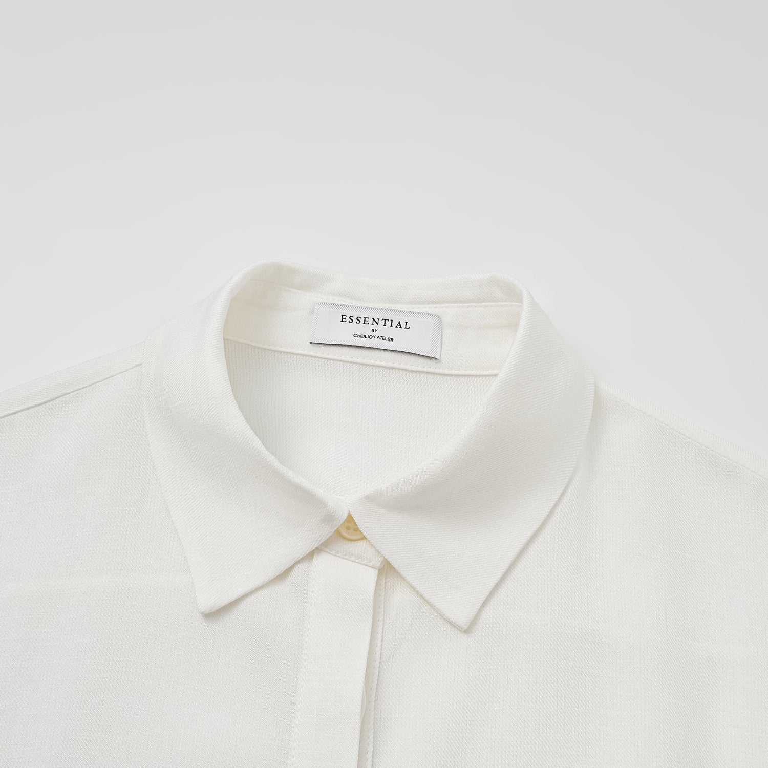 “知性時刻” 特殊絲竹肌理工藝醋酸襯衫洋裝—晨羽