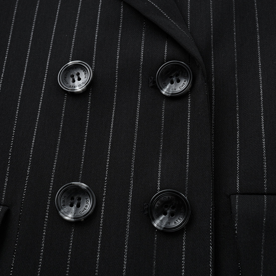 "Speak Sleek." 銀織工藝直條修身西裝外套—Shadow Rhythm沉光輕序