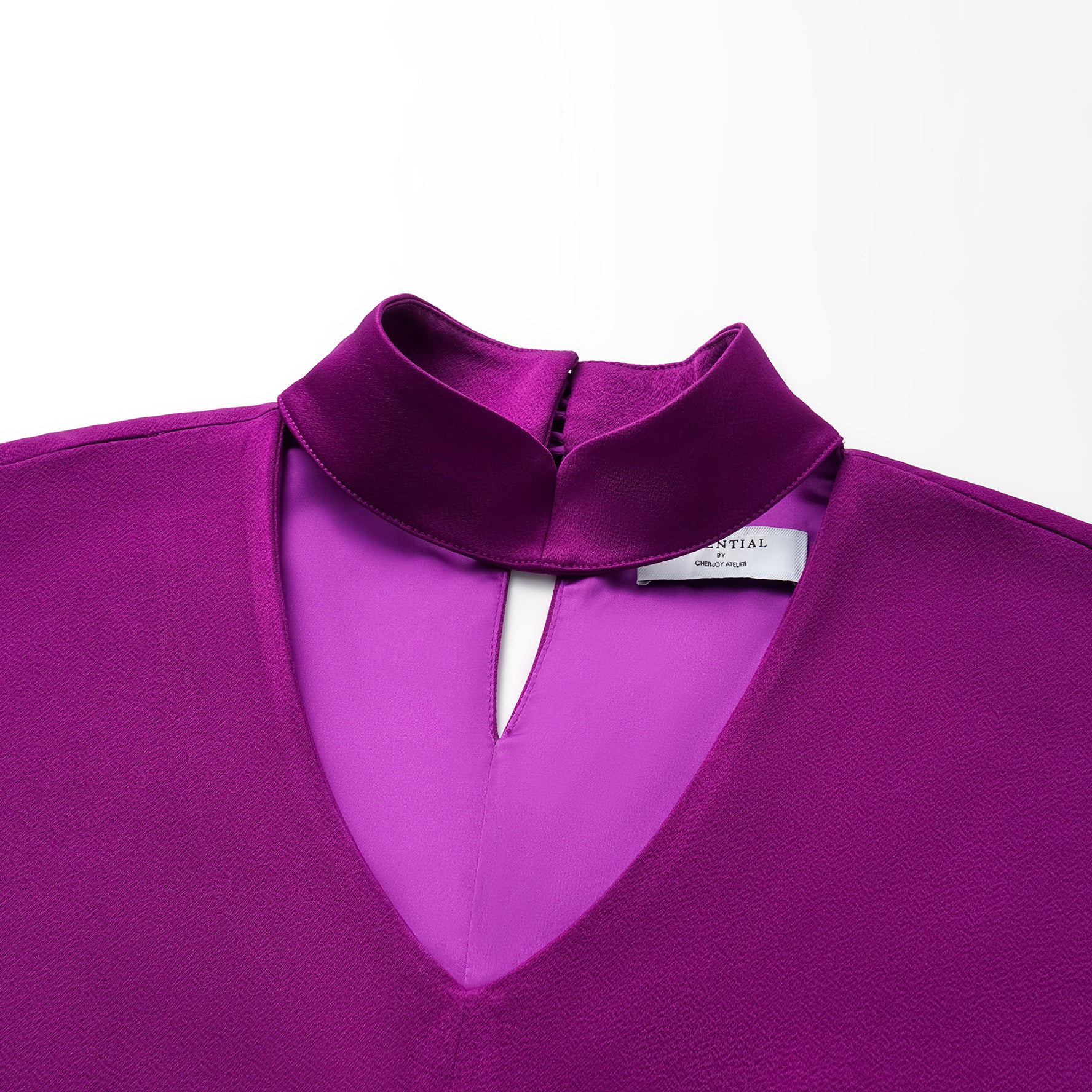 “春意” 鏤空剪裁設計輕中式上衣—紫蘭