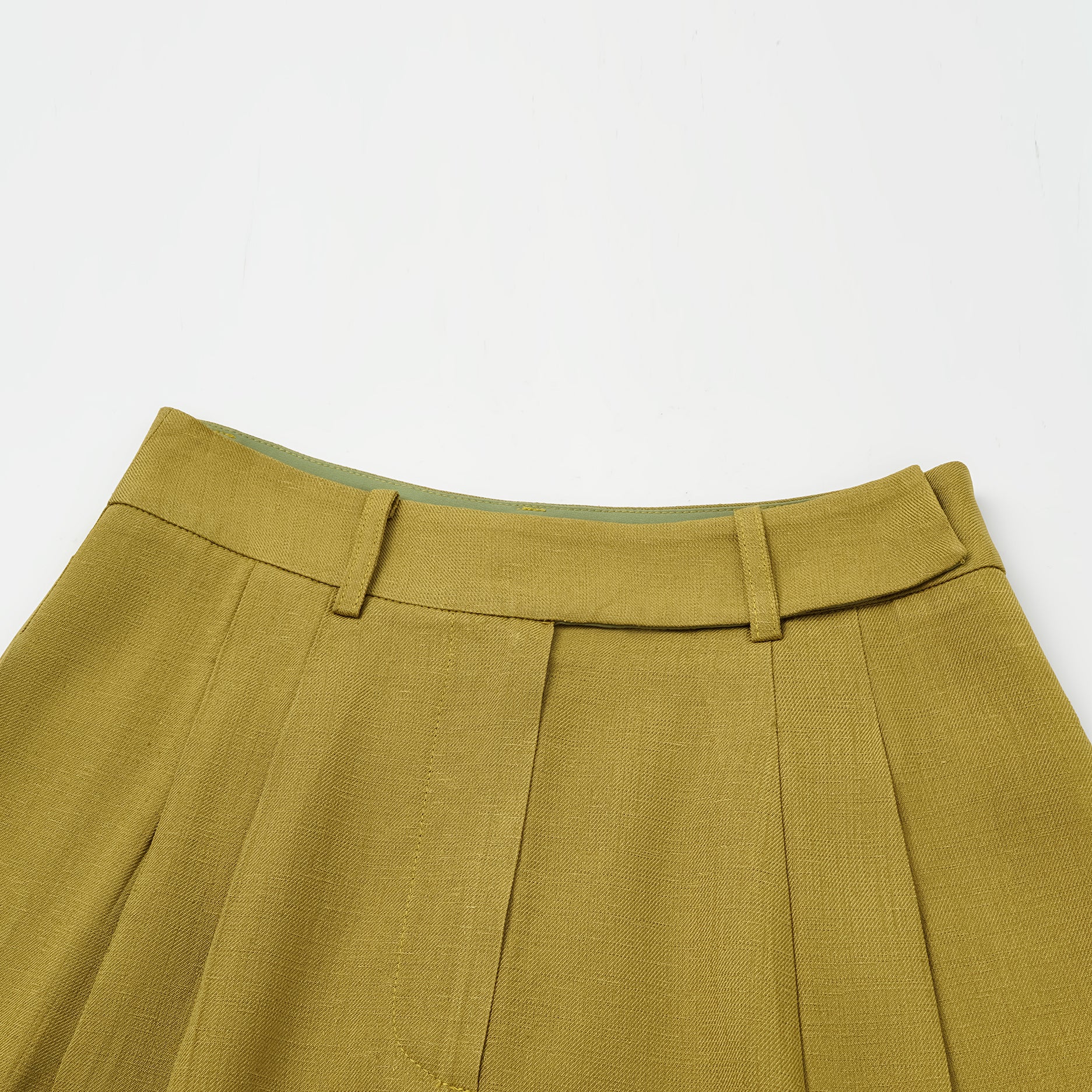 “知性時刻” 特殊絲竹肌理工藝醋酸短褲—暮薑